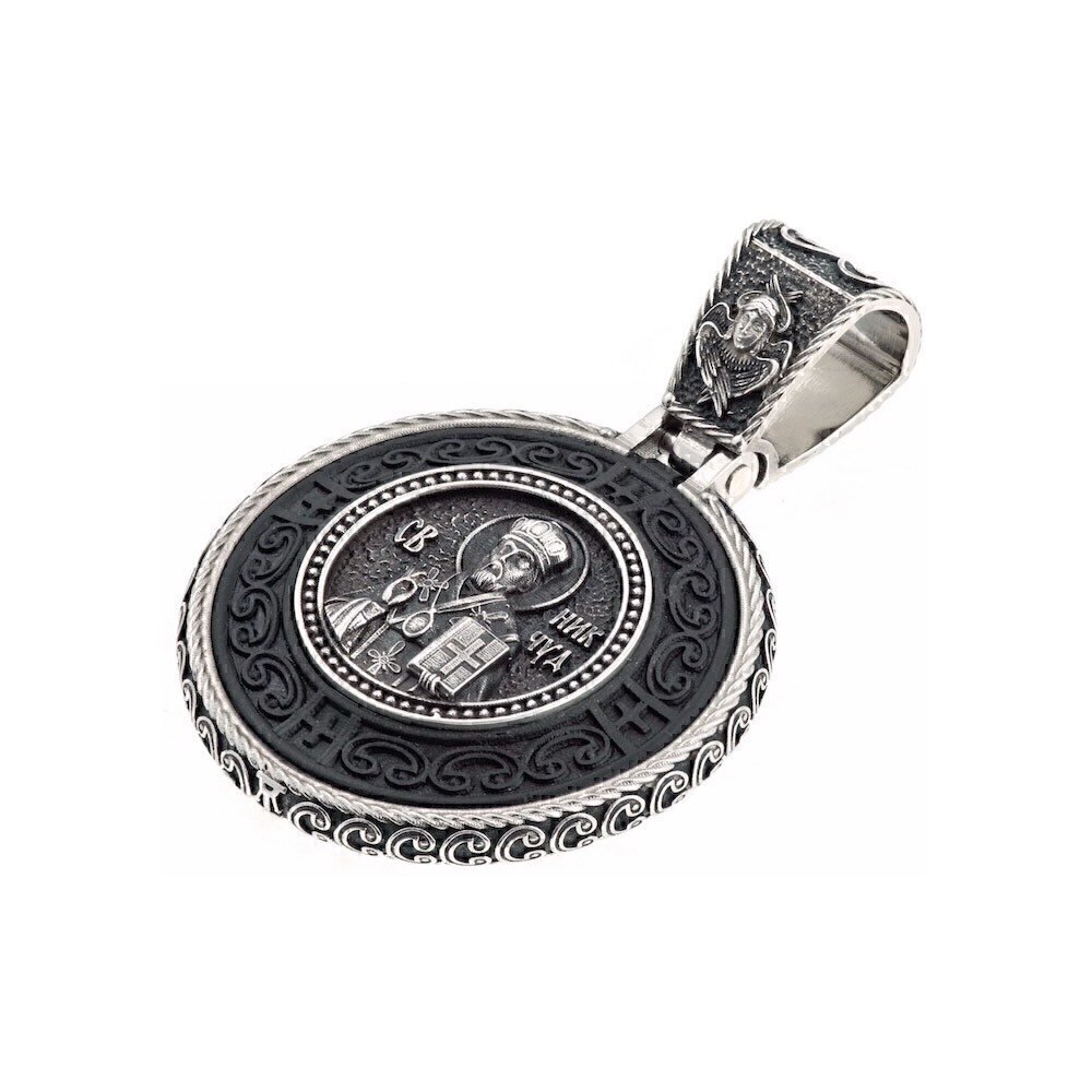 Купить Образ из серебра "Святой Николай Чудотворец" (9581)