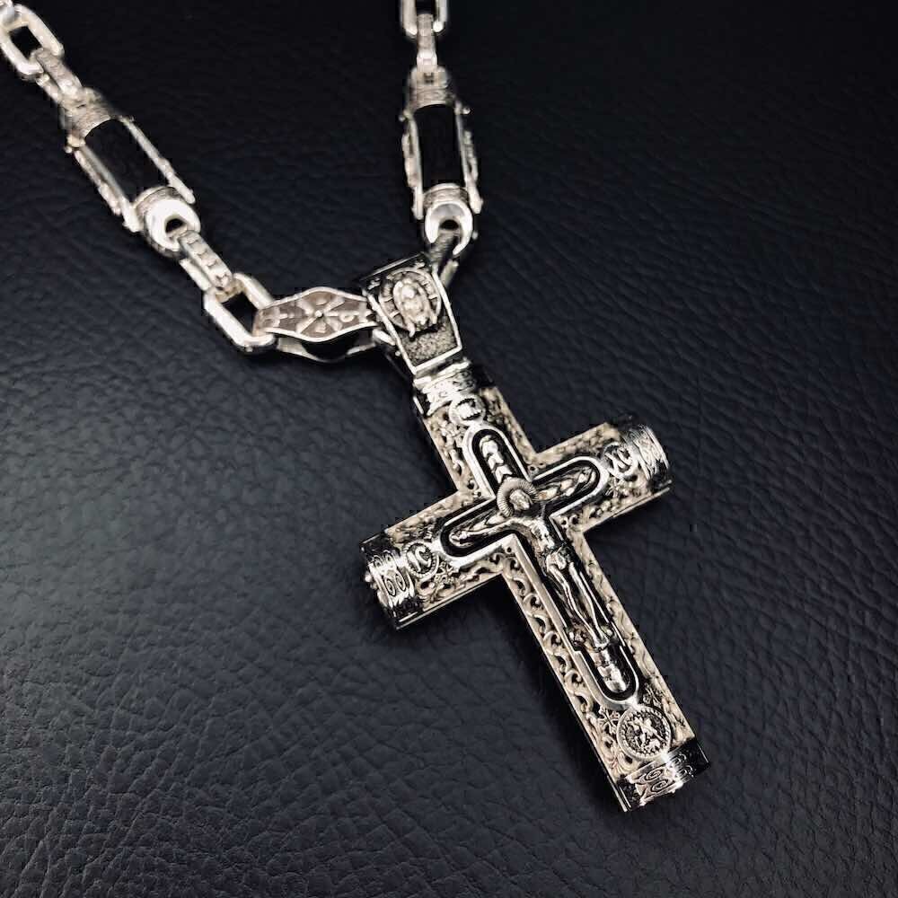Купить Крест из серебра "Спаси и Сохрани" (97024)