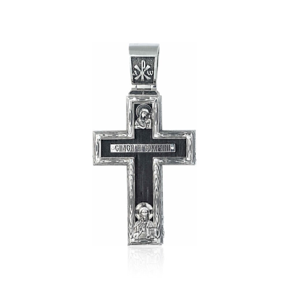 Купить Крест из серебра "Спаси и Сохрани" (97011)
