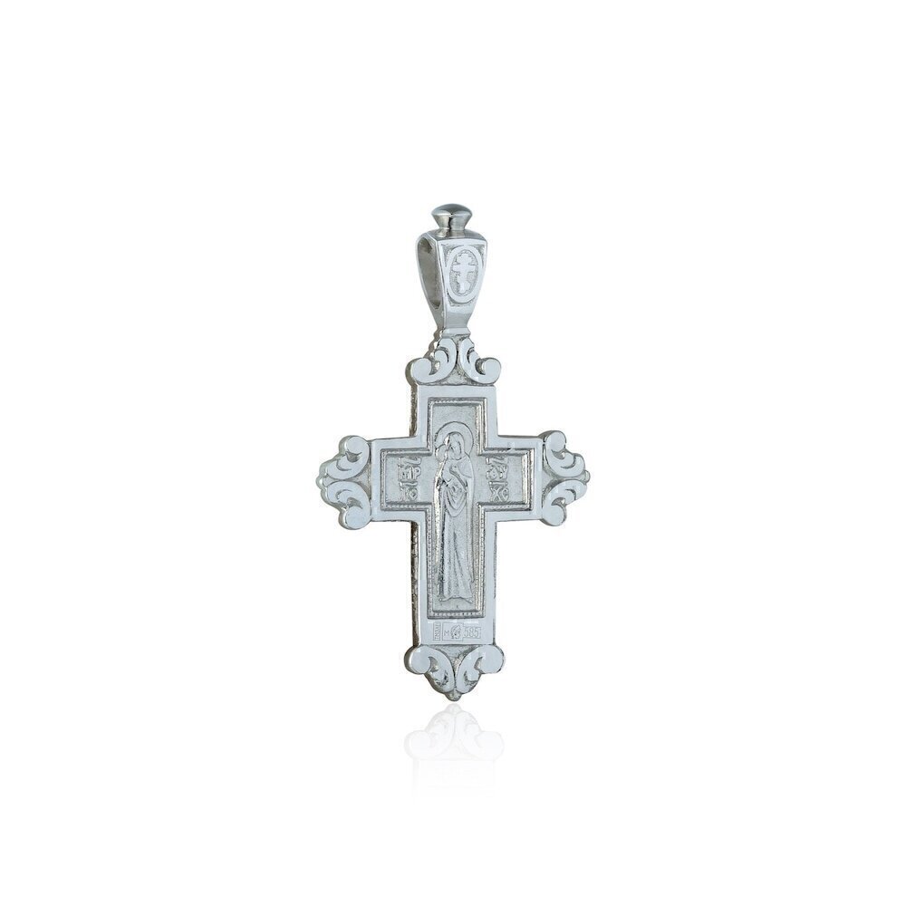 Купить Крест из белого золота "Богородица" (23061)