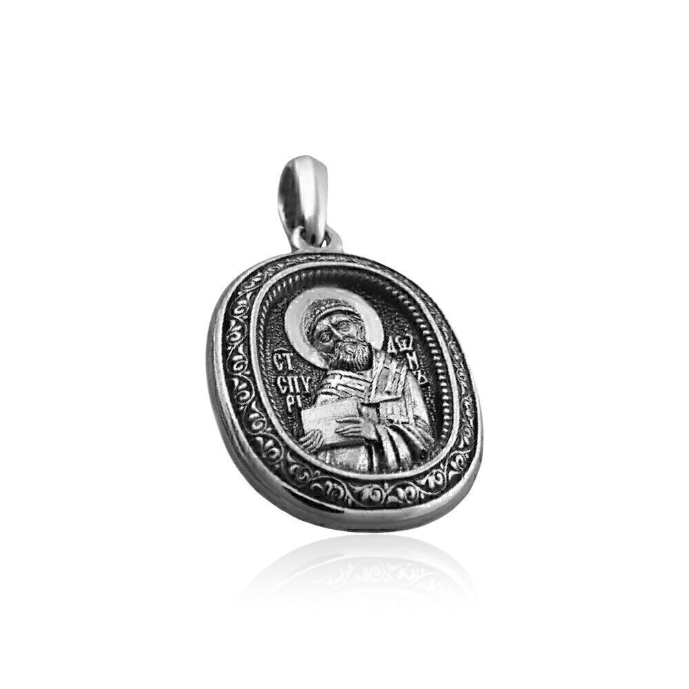 Купить Образ из серебра "Святой Спиридон Тримифунтский" (39926)