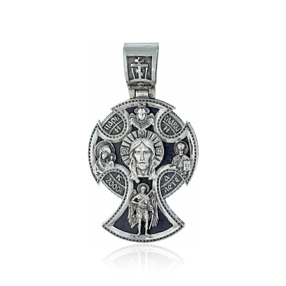 Купить Крест из серебра "Господь Вседержитель" (9705)