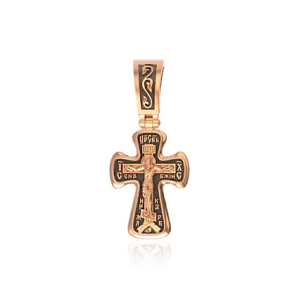 Купить Крест из красного золота "Распятие Христово" (2243)