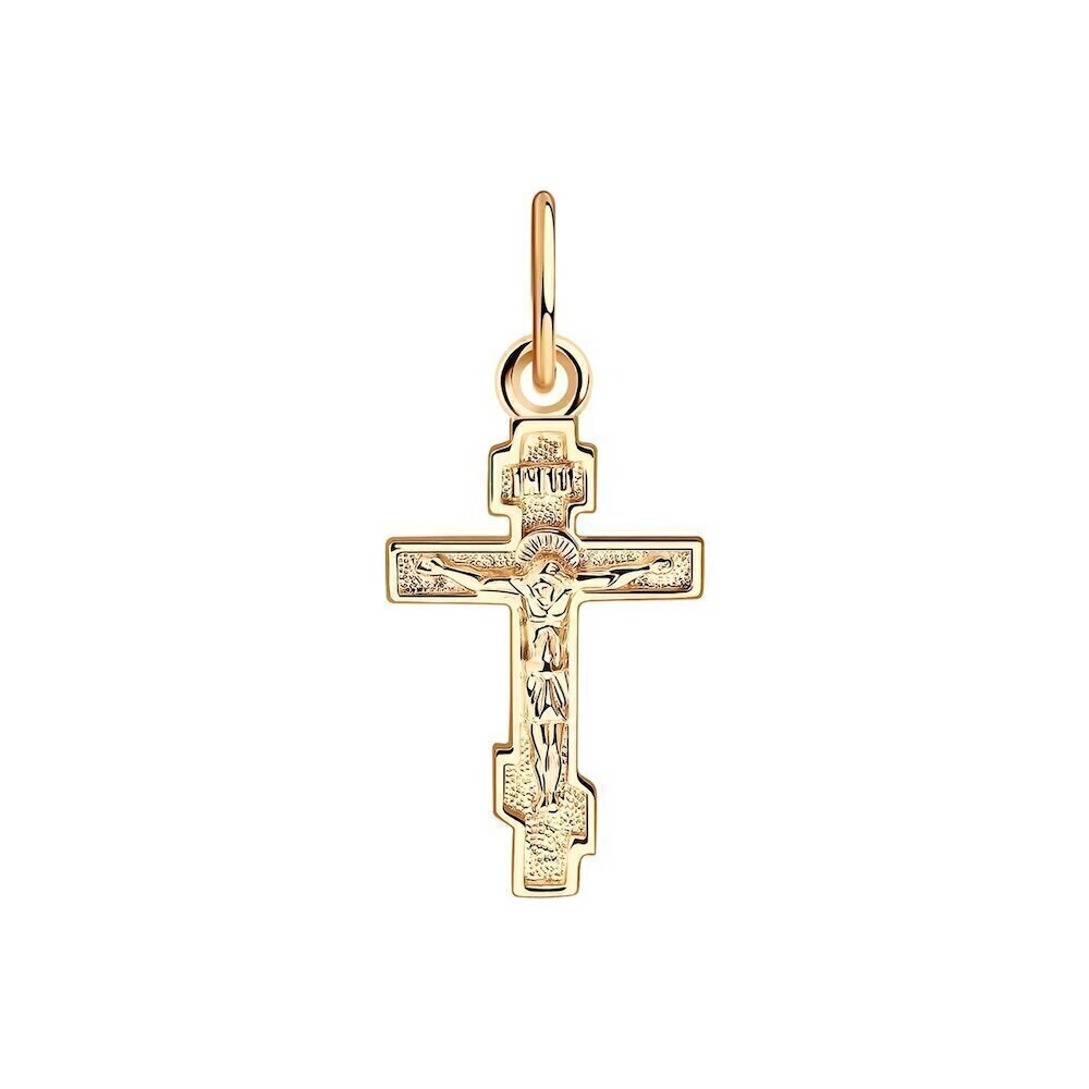 Купить Крест из красного золота "Спаси и Сохрани" (41571)