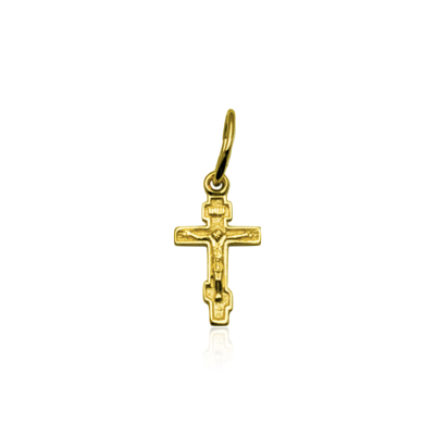 картинка Крест из желтого золота "Спаси и Сохрани" (41175) 
