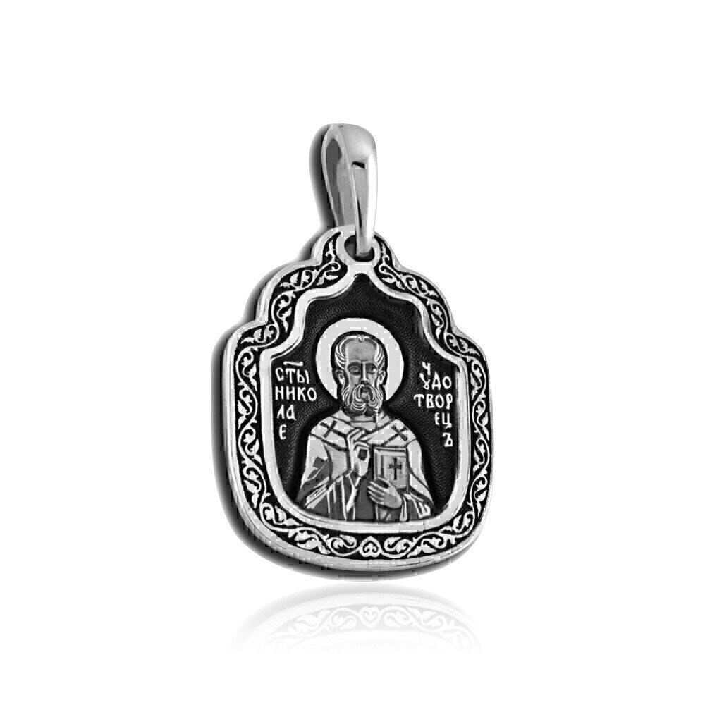 Купить Образ из серебра "Святой Николай Чудотворец" (3770)