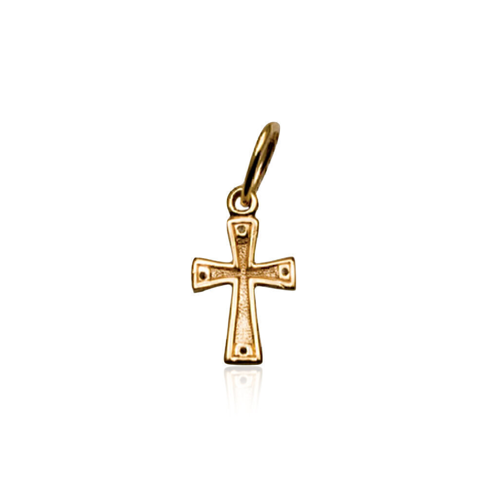 Купить Крест из красного золота с фианитами (21257)