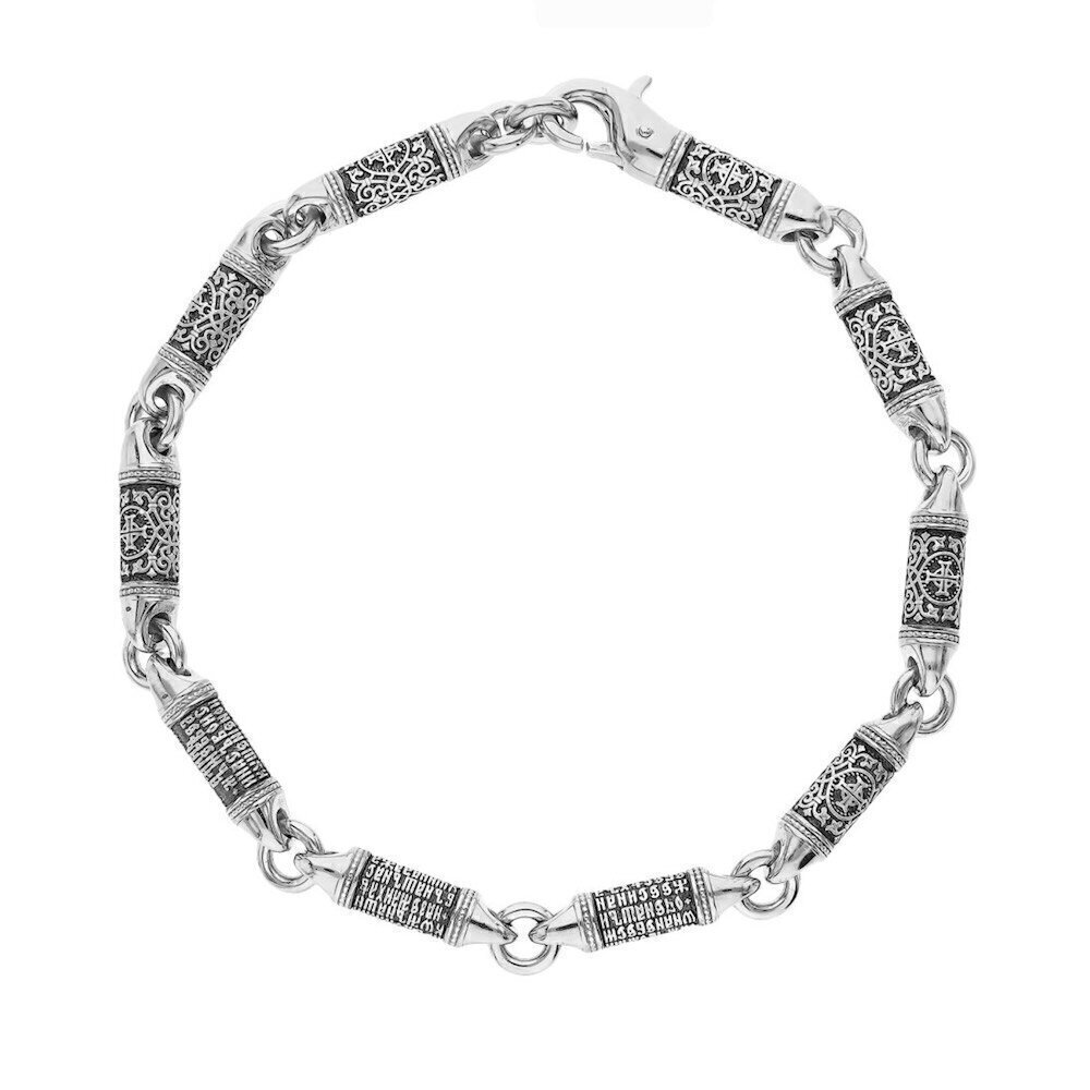 Купить Браслет литой из серебра "Отче Наш" (12329)