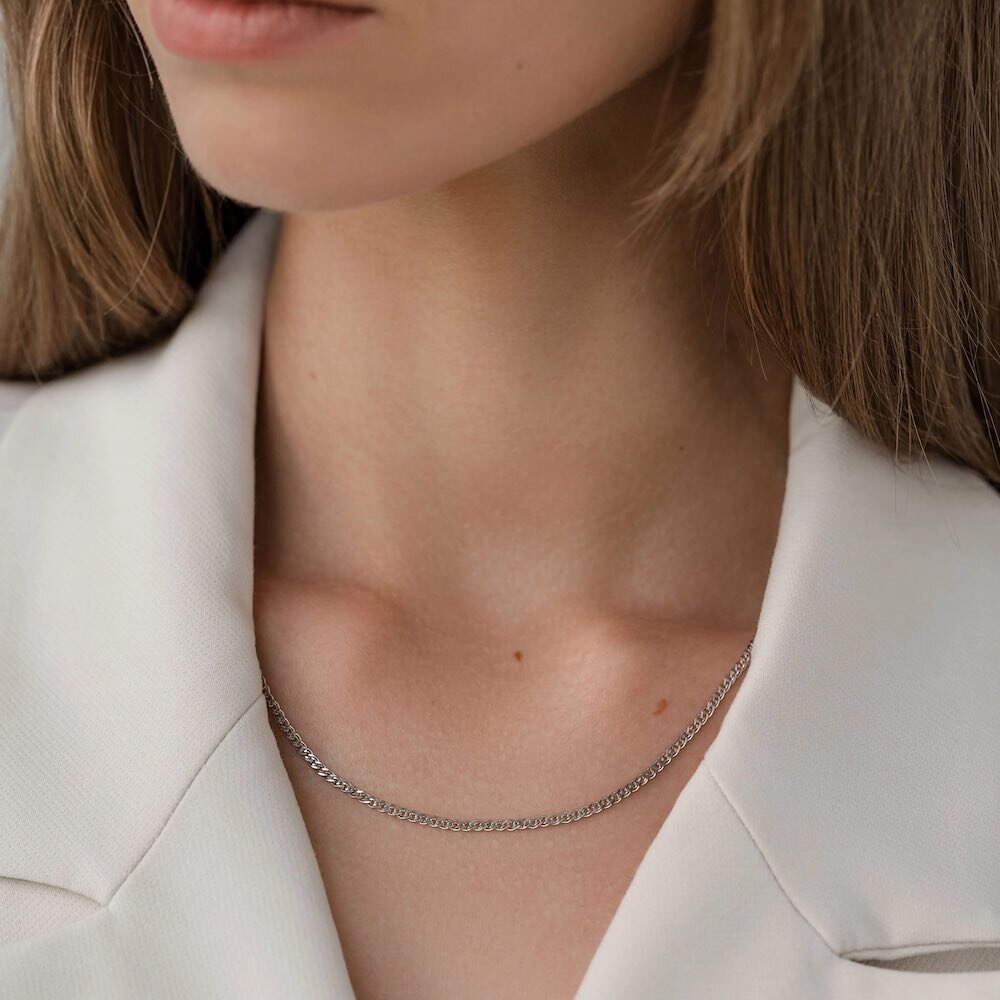 Купить Цепь из белого золота "Нонна" (91053)