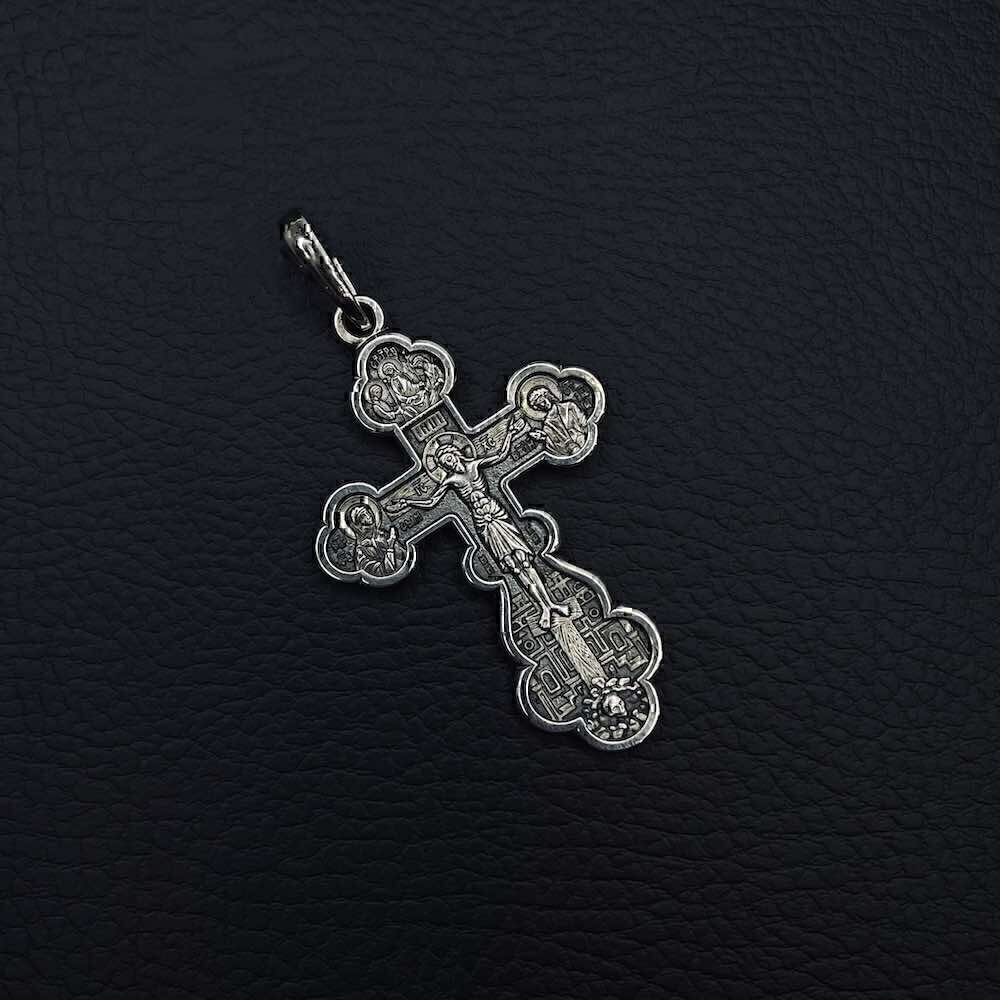 Купить Крест из серебра с молитвой (27091)