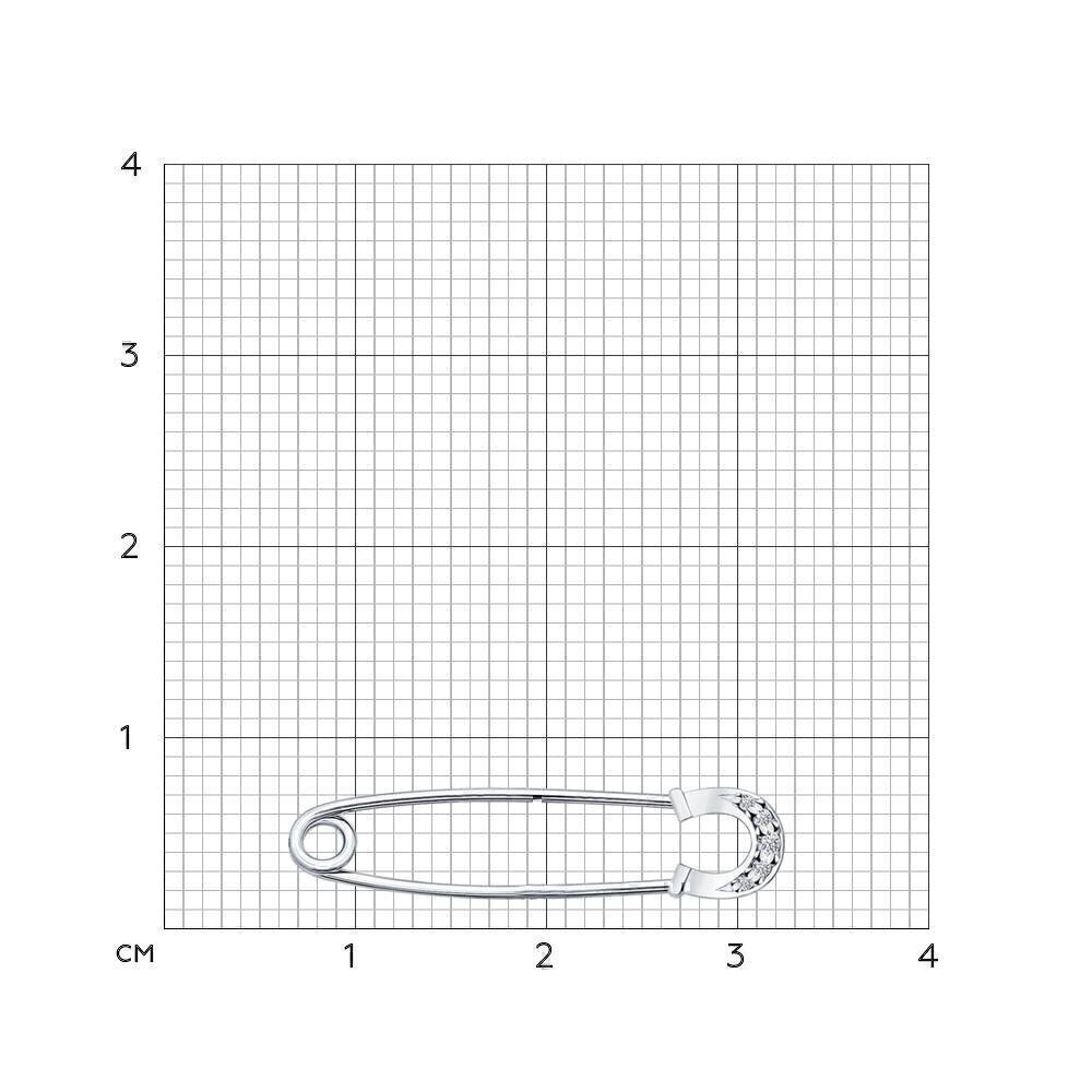 Купить Брошь из серебра "Подкова" (84466)