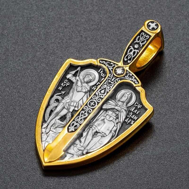 Купить Образ из серебра "Святой Георгий Победоносец" (59275)