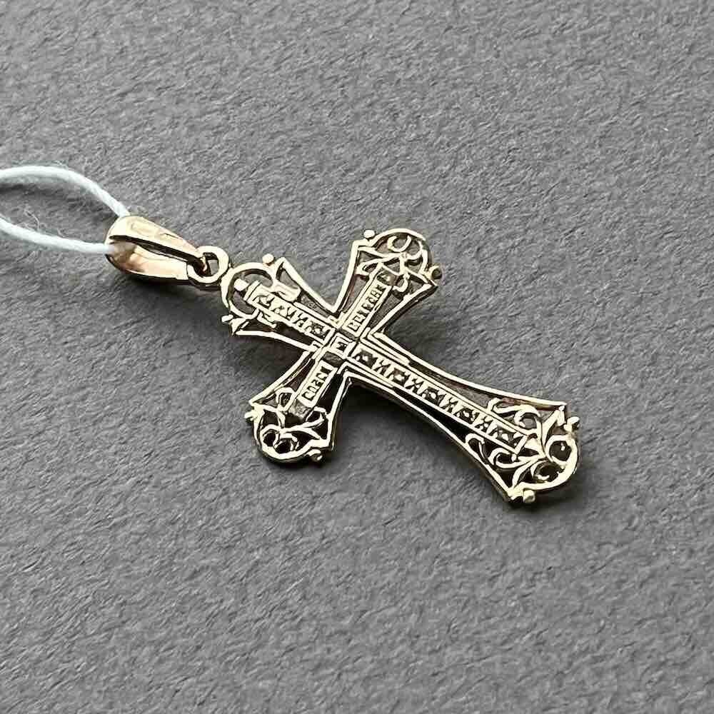 Купить Крест из красного золота "Спаси и Сохрани" (41500)