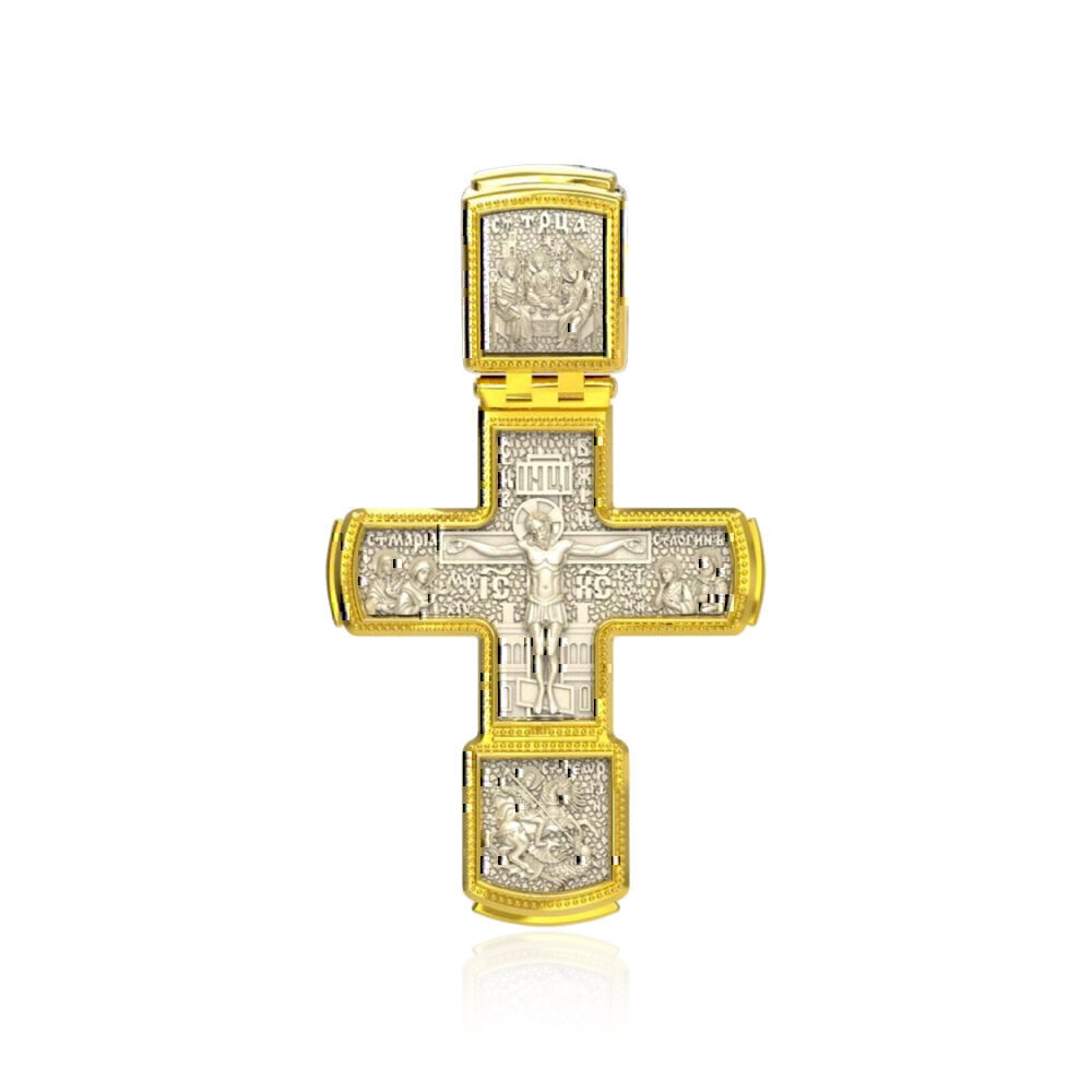 Купить Крест из желтого золота "Распятие Христа" (2252)