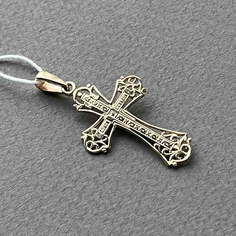 Купить Крест из красного золота "Спаси и Сохрани" (41500)