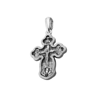 картинка Крест из серебра "Божия Матерь Казанская" (42198) 