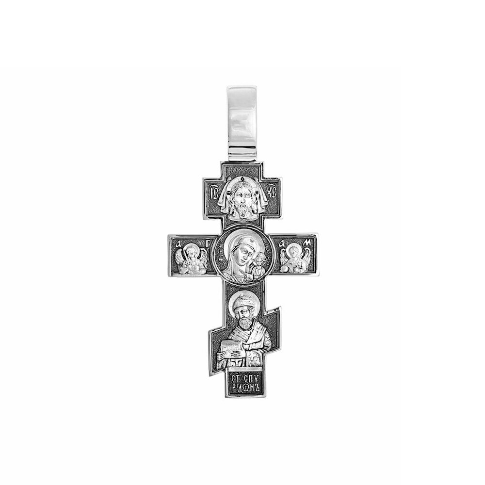 Купить Крест из серебра "Святой Спиридон Тримифунтский" (42812)
