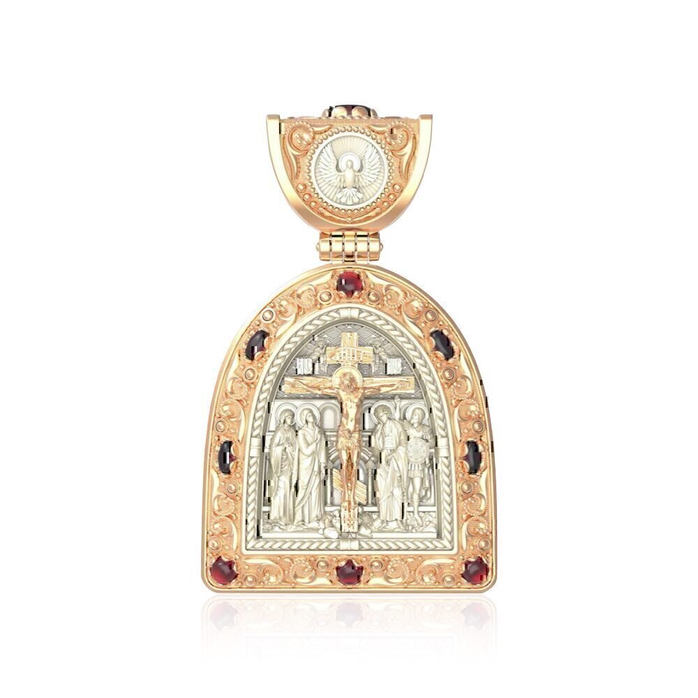 Купить Образ из красного золота "Распятие Христово" (30532)