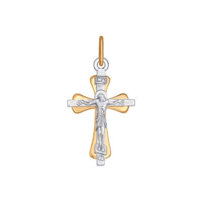 картинка Крест из красного золота "Спаси и Сохрани" (41562) 