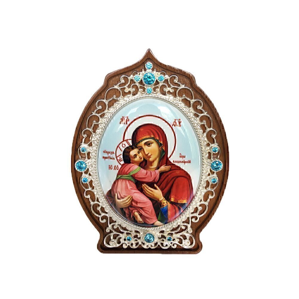 Купить Икона настольная "Божия Матерь Владимирская" (1077)