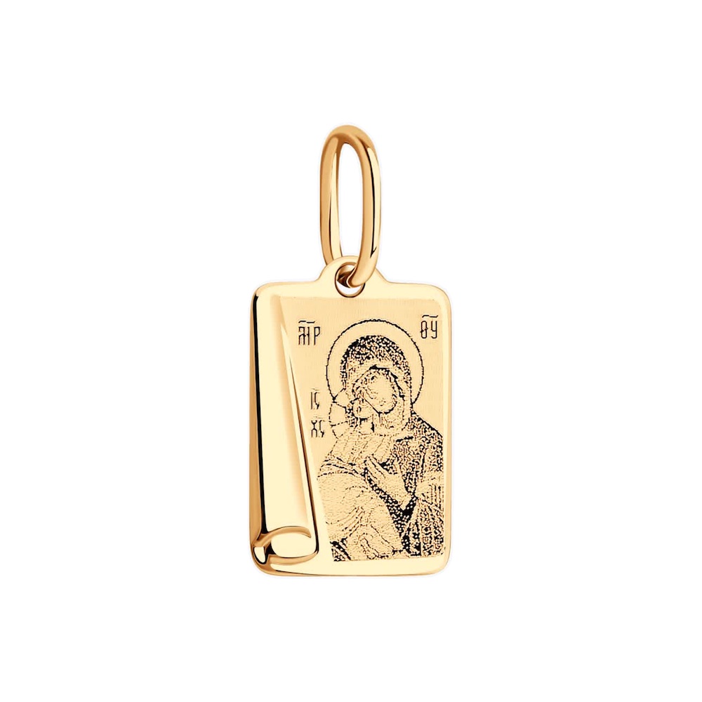 Купить Образ из красного золота "Божия Матерь Владимирская" (51119)