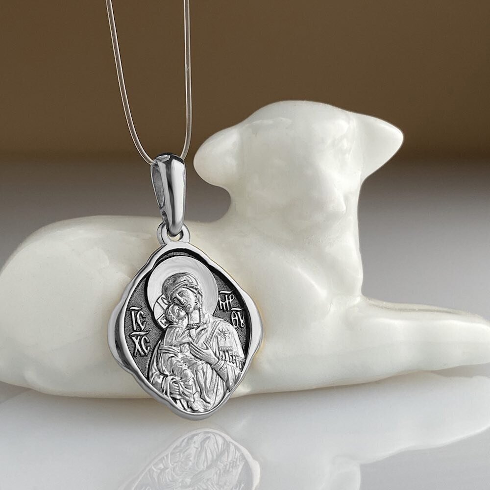 Купить Образ из серебра "Божия Матерь Федоровская" (52456)