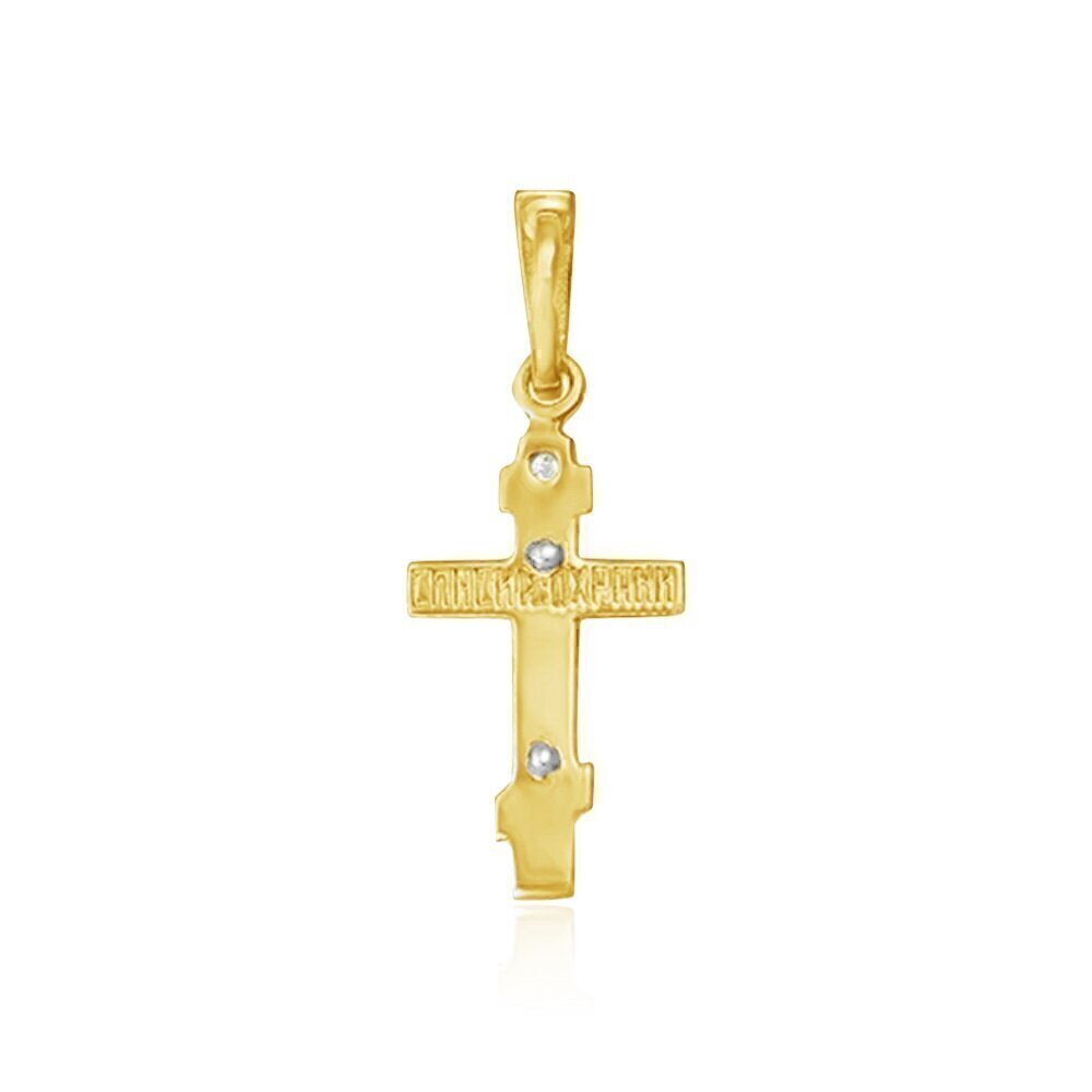 Купить Крест из желтого золота с бриллиантом (2019)