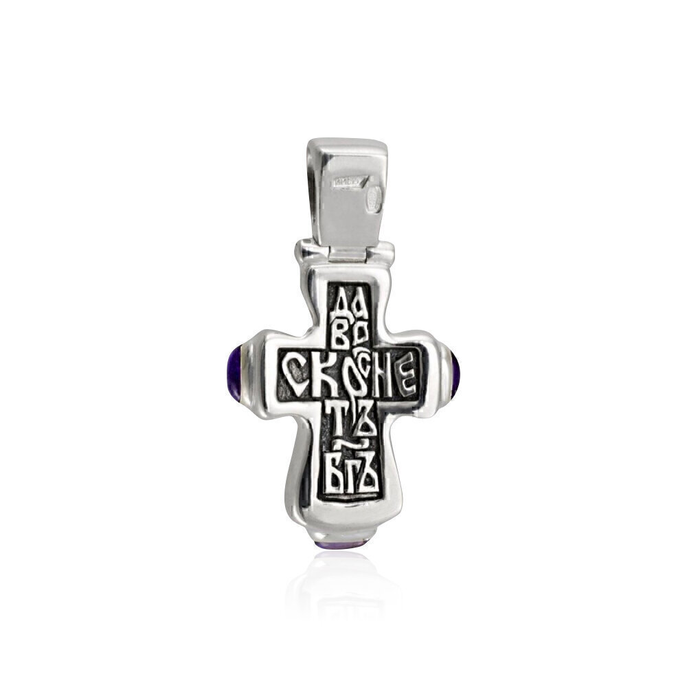 Купить Крест из серебра «Праздничный» (2517)