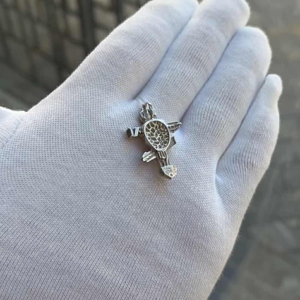 Купить Крест малый из серебра "Сердце Христа" (42453)