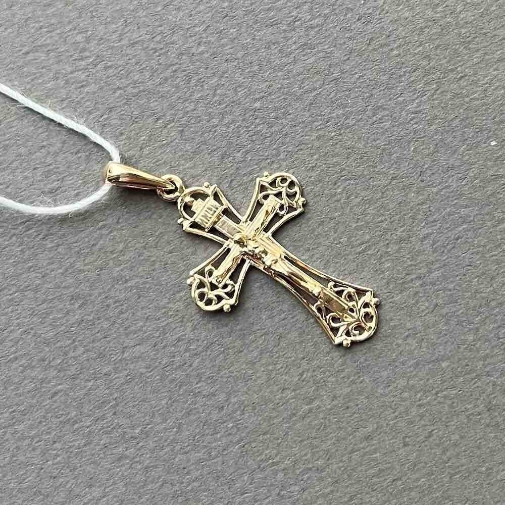 Купить Крест из красного золота "Спаси и Сохрани" (41500)