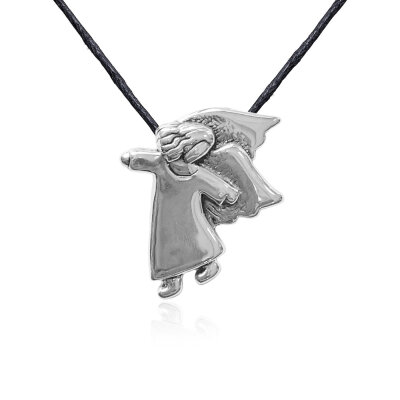 картинка Кулон из серебра "Ангел" на шнурке (52766) 