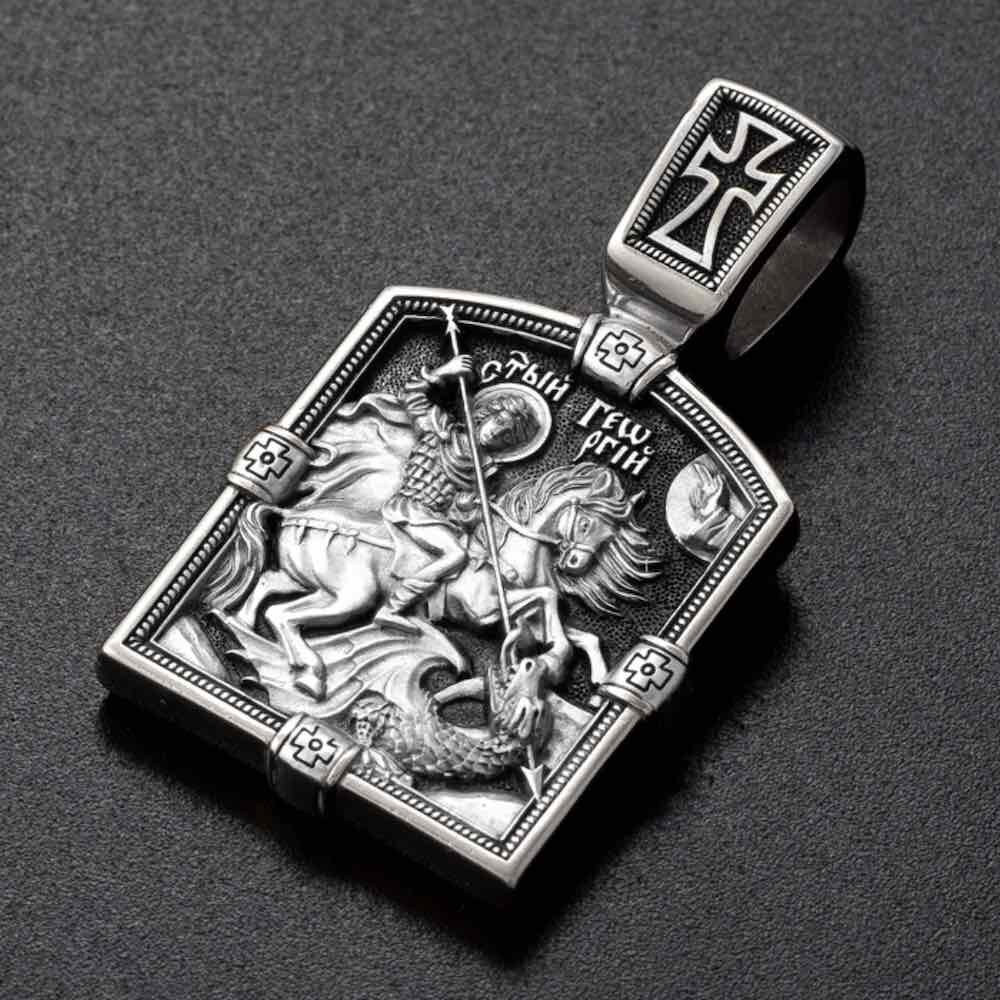 Купить Образ из серебра "Святой Георгий Победоносец" (59306)