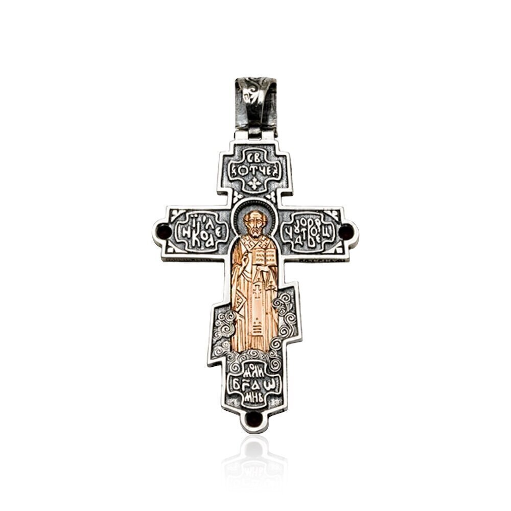 Купить Крест из серебра "Святитель Николай Чудотворец" (27128) 