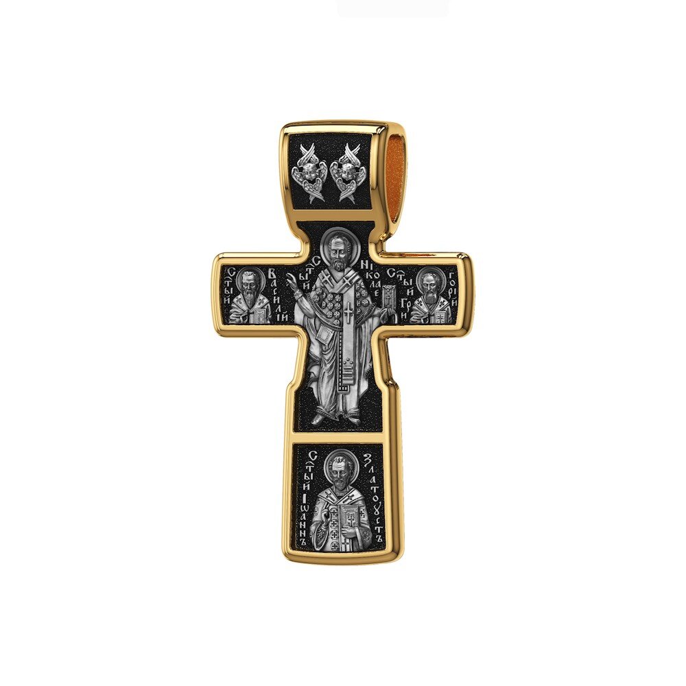 Купить Крест из серебра "Святой Николай Чудотворец" (42822)