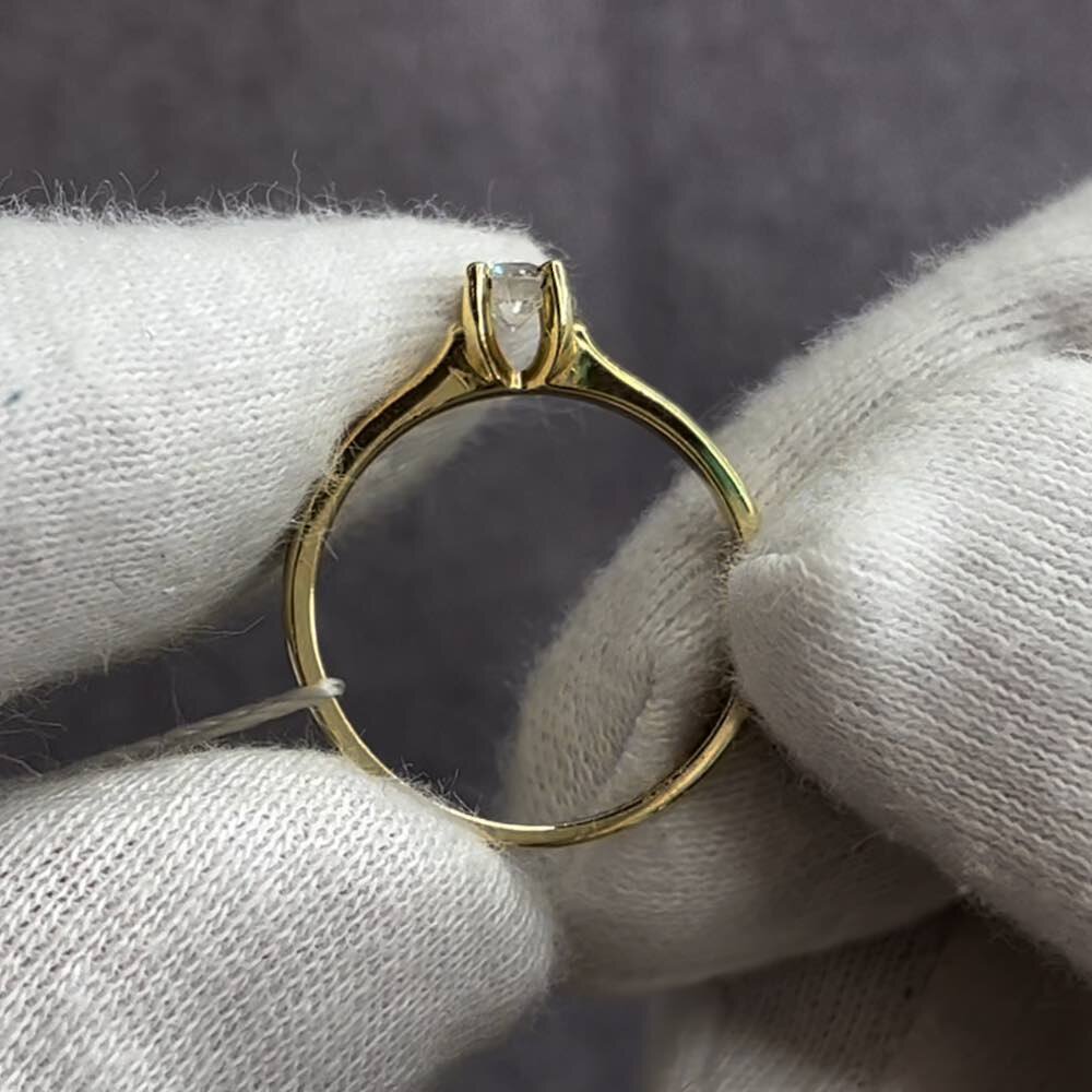 Купить Кольцо из желтого золота "Спаси и Сохрани" с бриллиантом (31003)