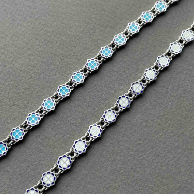 картинка Цепь из серебра с эмалью (92078) 