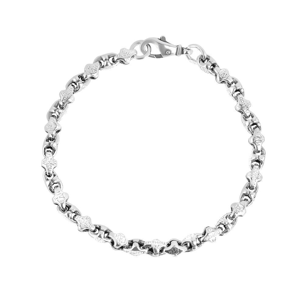 Купить Браслет литой из белого золота "Господи помилуй" (11002)