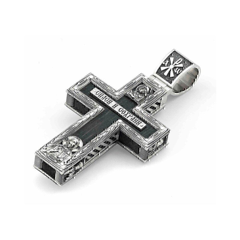 Купить Крест из серебра "Спаси и Сохрани" (97011)