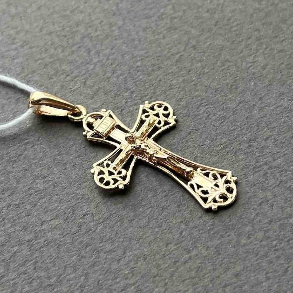 Купить Крест из красного золота "Спаси и Сохрани" (41500)