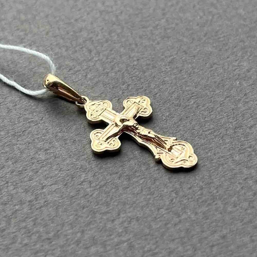 Купить Крест из красного золота "Спаси и Сохрани" (41328)