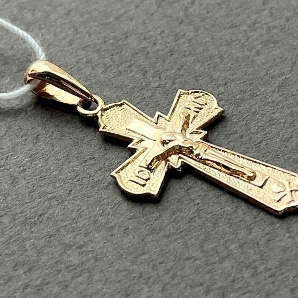 Купить Крест из красного золота "Спаси и Сохрани" (41264)