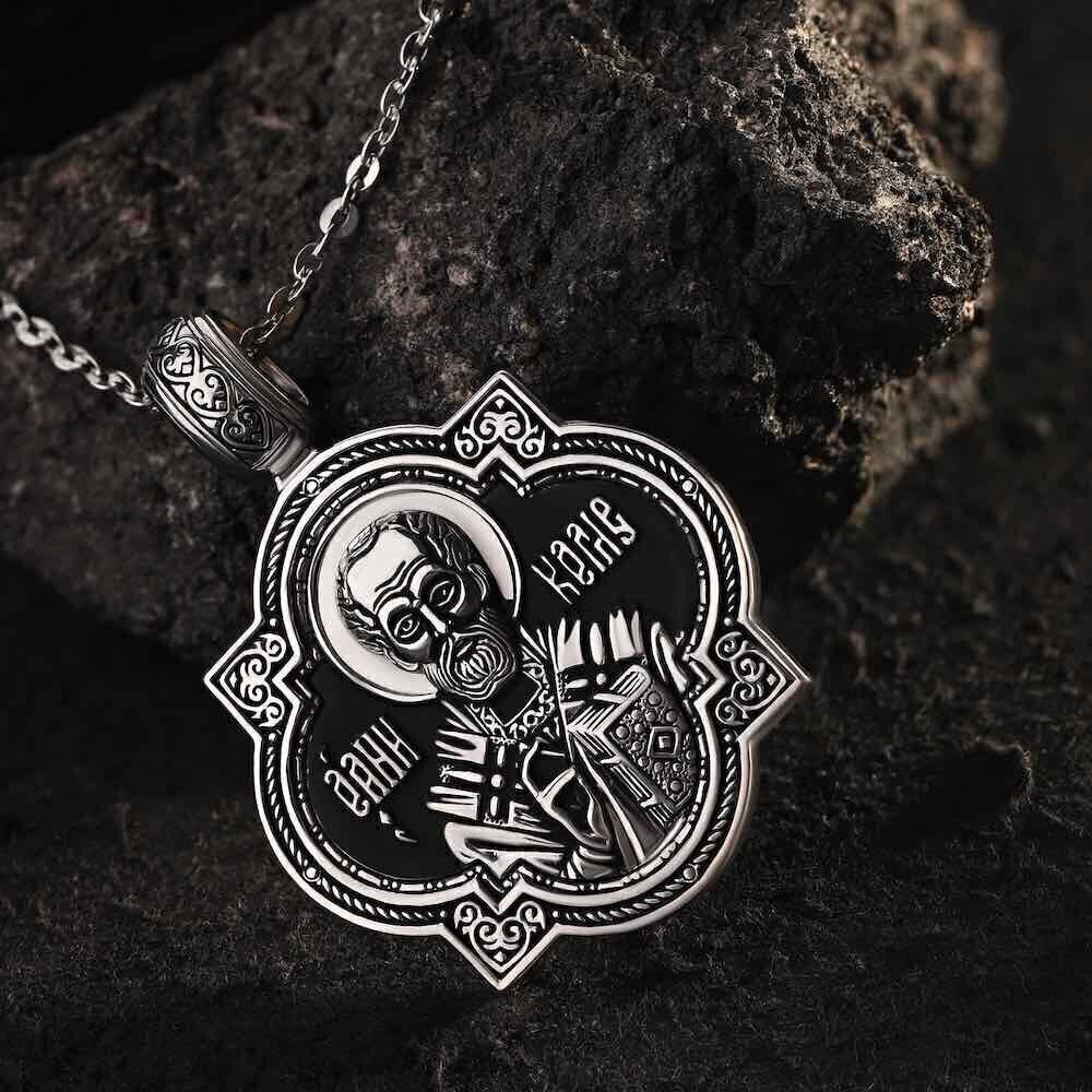 Купить Образ из серебра "Святой Николай Чудотворец" (59228)