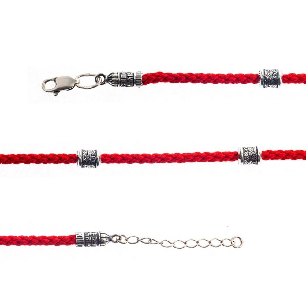 Купить Браслет из шнурка и серебра "Спаси и Сохрани" (12208)