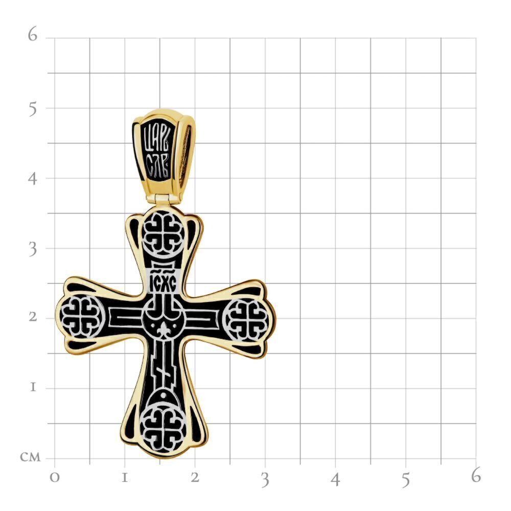 Купить Крест из серебра с узором (42761)