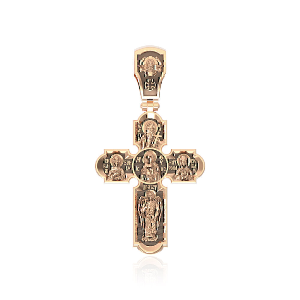 Купить Крест из красного золота "Распятие Христово" (2154)