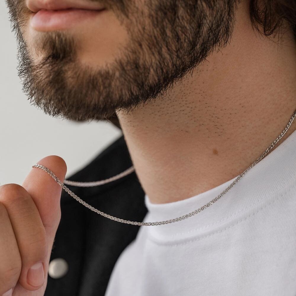 Купить Цепь из белого золота "Нонна" (91053)