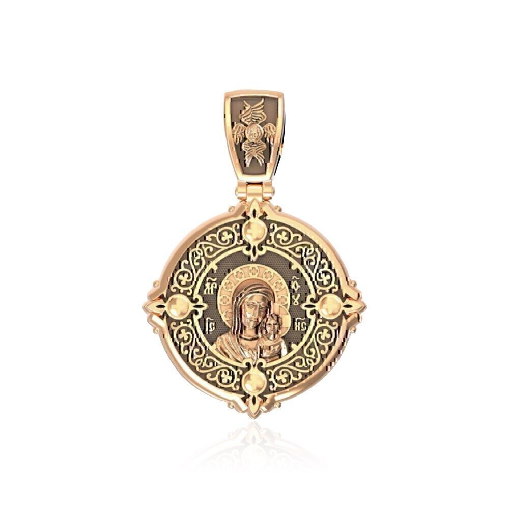 Купить Образ из красного золота "Божия Матерь Казанская" (30605)