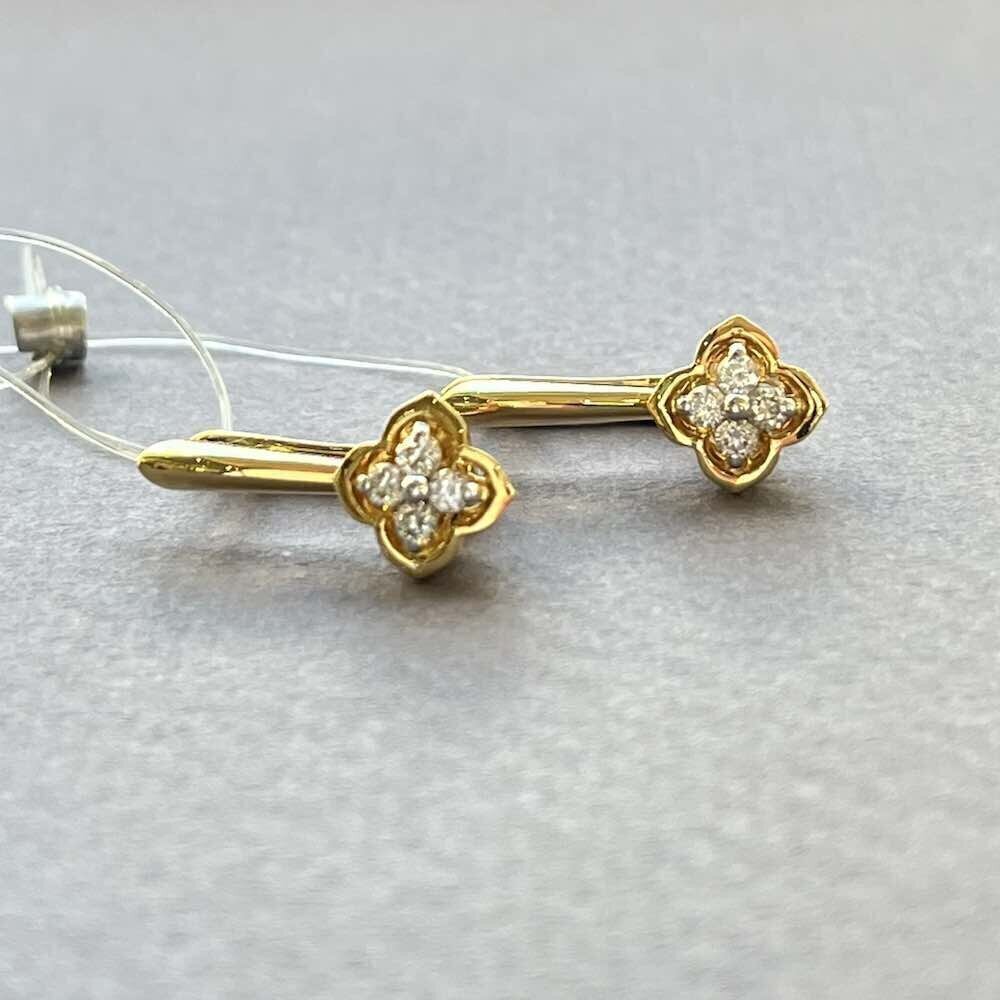 Купить Серьги из желтого золота с бриллиантами (71017)