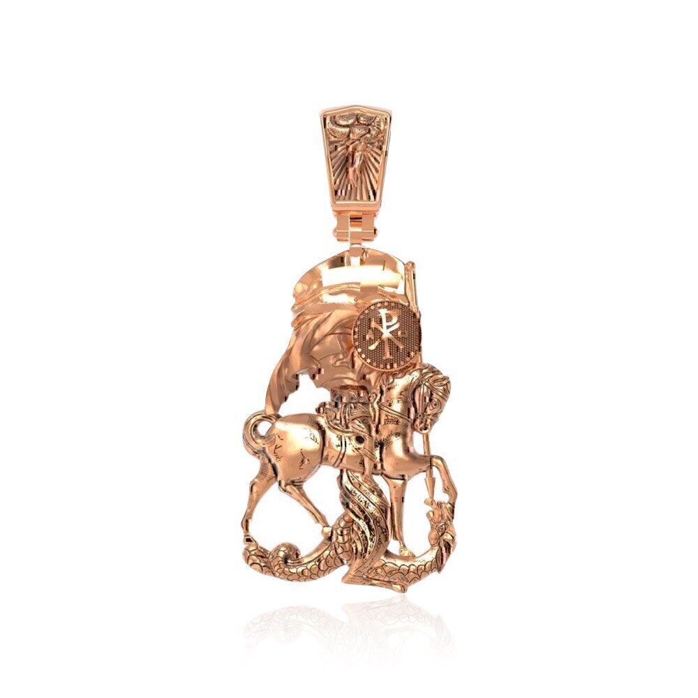 Купить Образ из красного золота "Святой Георгий Победоносец" (30581)