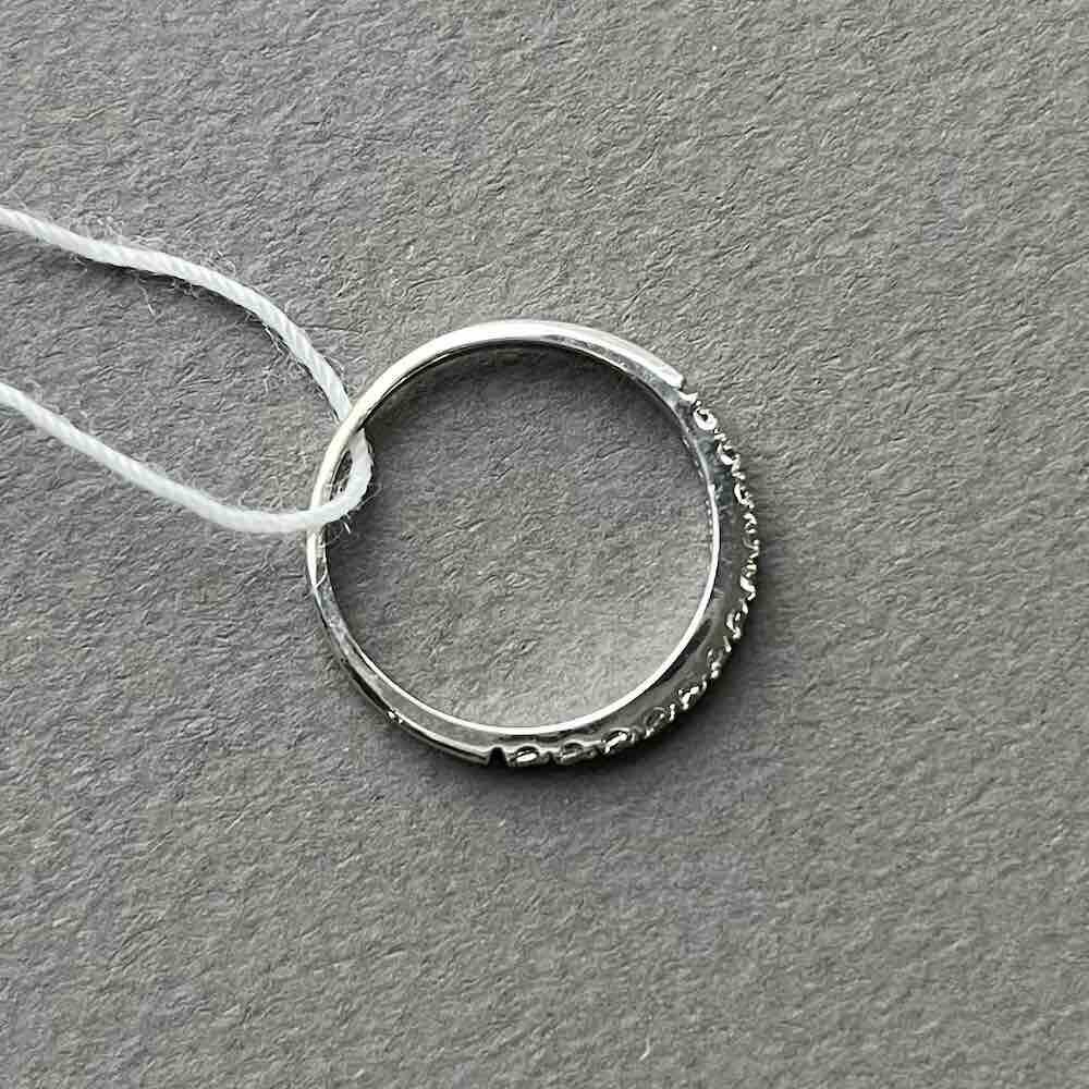 Купить Кольцо из белого золота "Спаси и Сохрани" с фианитами (31043)